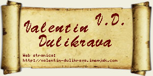 Valentin Dulikrava vizit kartica